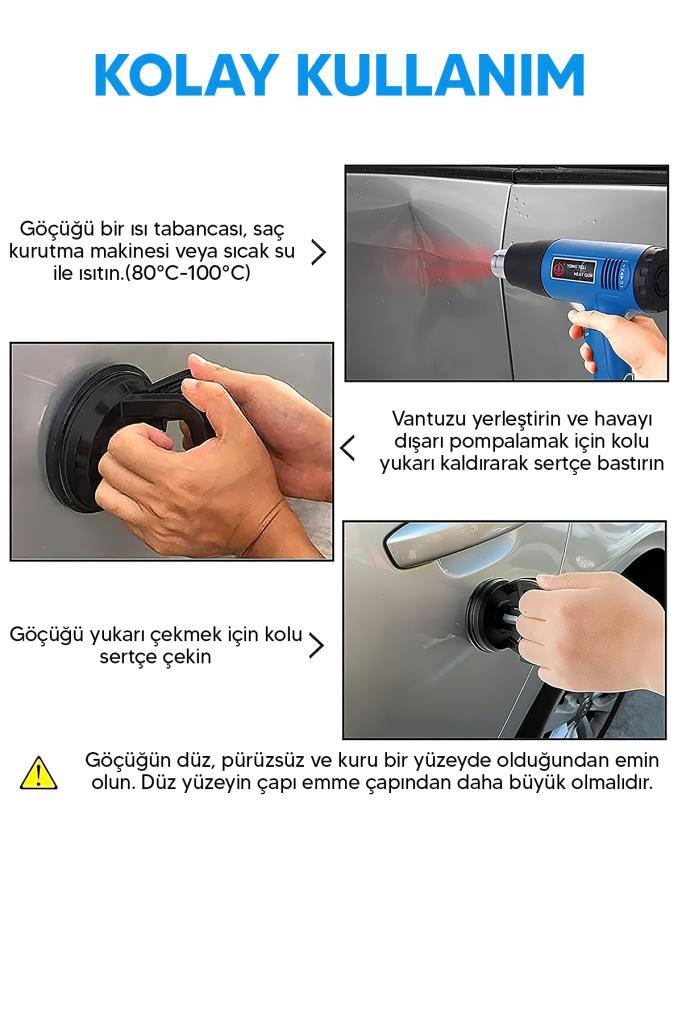 1 Adet Göçük Çekme Düzeltme Aparatı Oto Kaporta Vakumlama