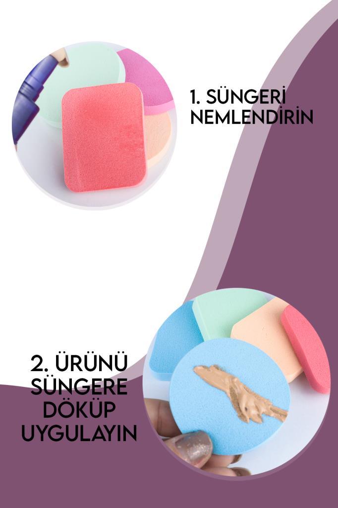 10'lu Çok Amaçlı Makyaj Sünger Seti