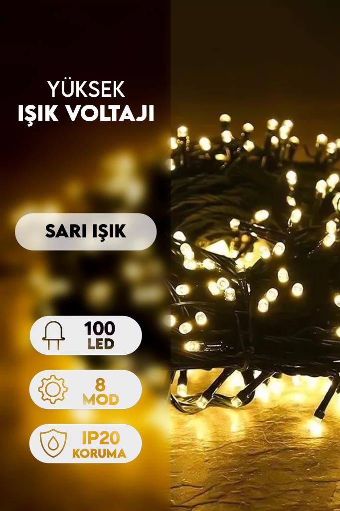 100 Ledli Gün Işığı Dekoratif Işık