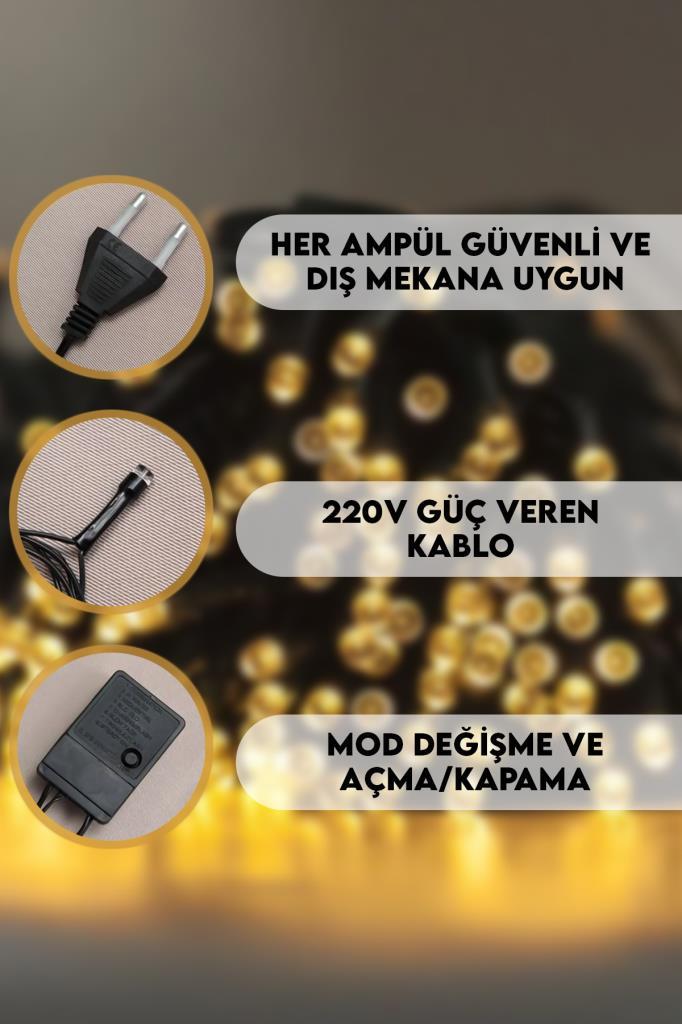 100 Ledli Gün Işığı Dekoratif Işık