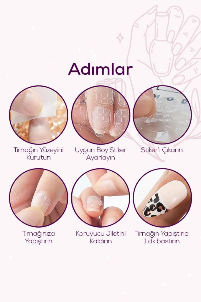 100'lü Beyaz Takma Tırnak T7