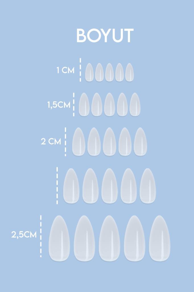 100'lü Şeffaf Takma Tırnak T61