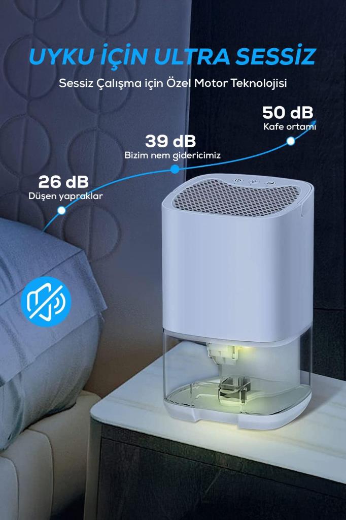1000ml Su Hazneli Led Işıklı Nem Alma Cihazı