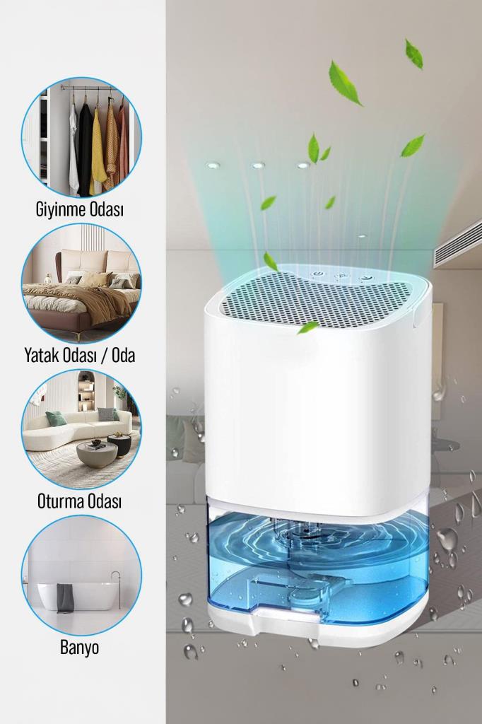 1000ml Su Hazneli Led Işıklı Nem Alma Cihazı