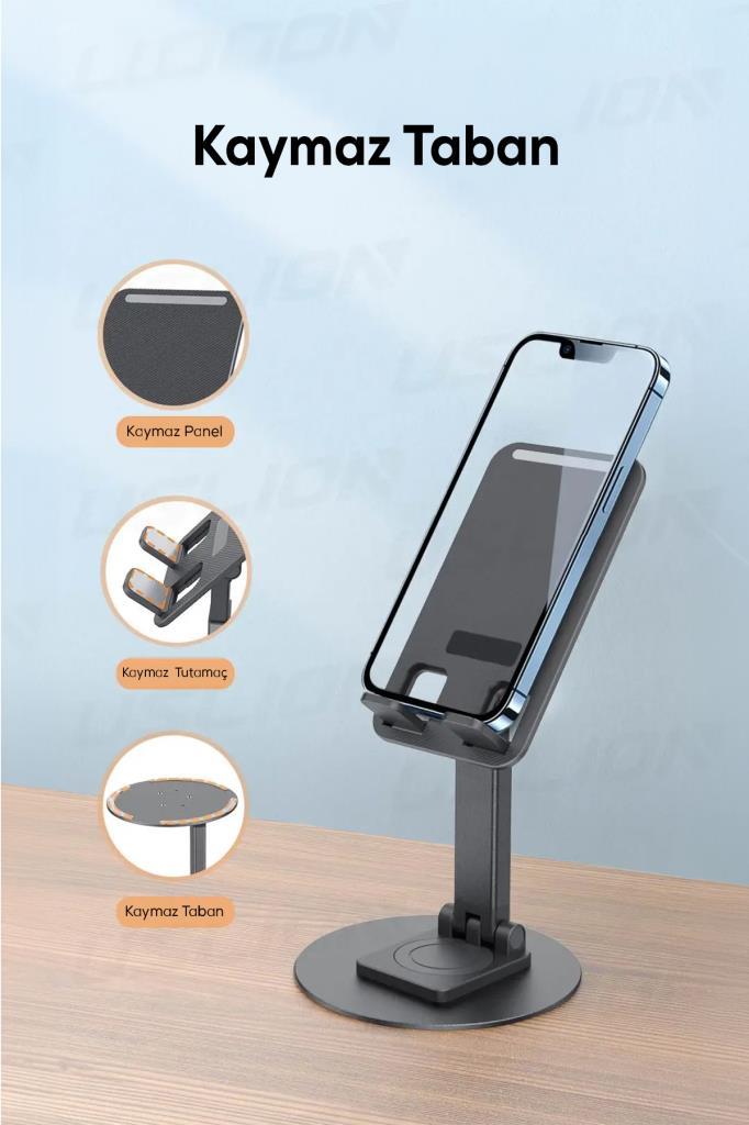 2'li 360° Döner Alüminyum Ayarlanabilir Telefon ve Tablet Standı