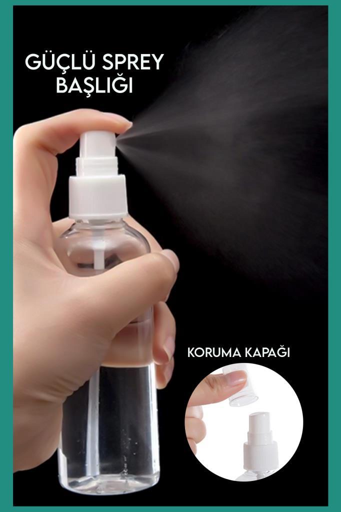 2'li Doldurulabilir Seyahat Şişesi Basmalı ve Sprey
