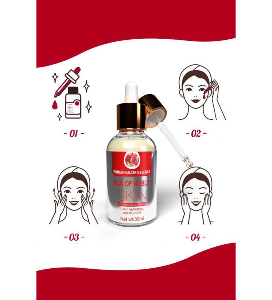 (KIRILABİLİR) 2'li Set Narlı Besleyici Yüz Serumu 30 mL + Tekli Armut Sünger