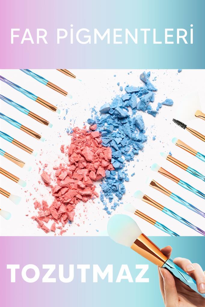 20’li Unicorn Desenli Makyaj Fırça Seti