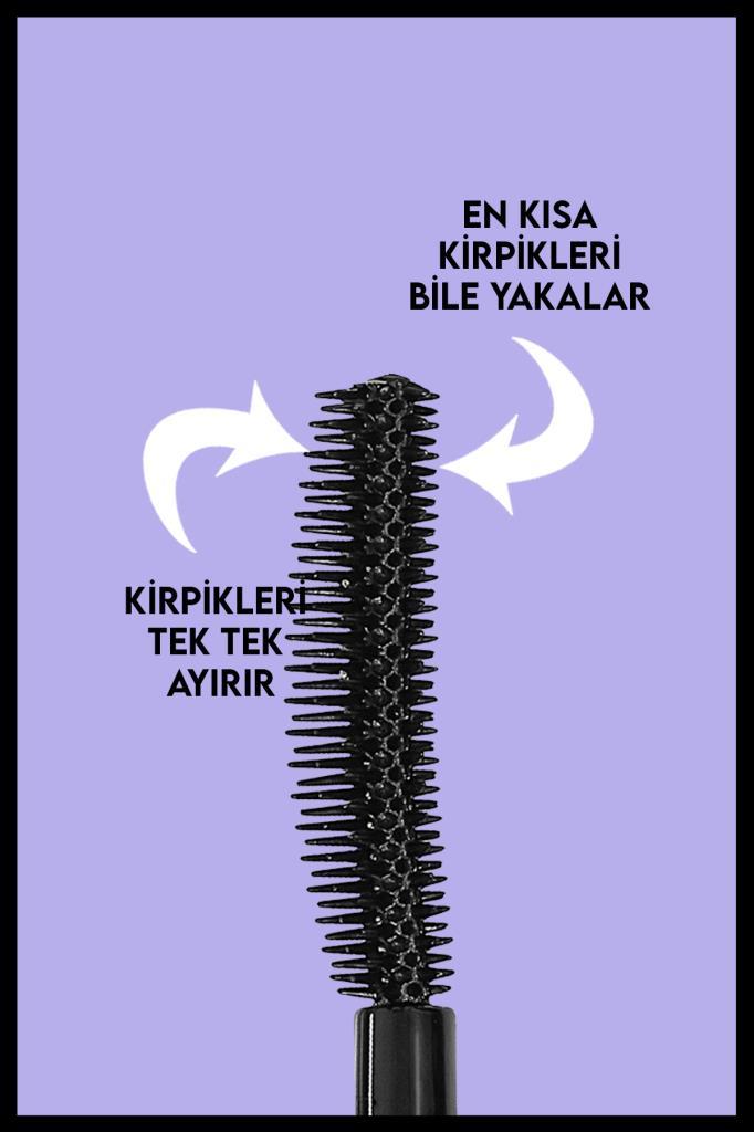 24'lü Long Sansation Hacimli Uzun Kirpik Etkisi Yaratan Siyah Maskara