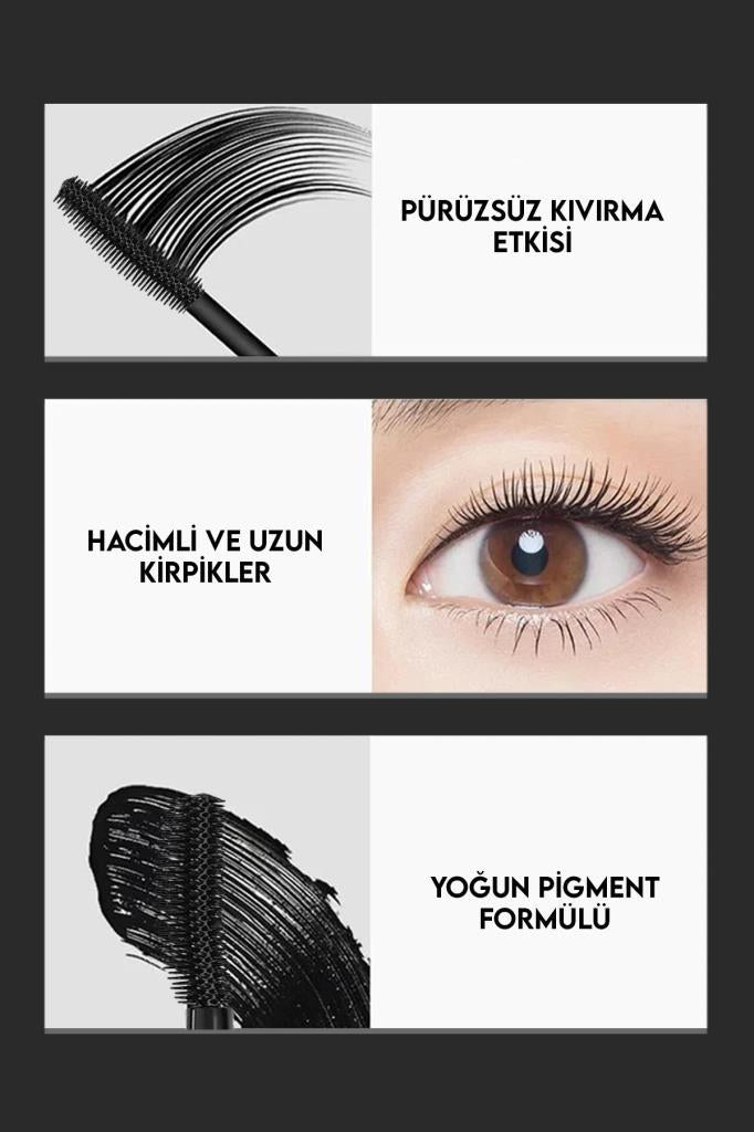 24'lü Long Sansation Hacimli Uzun Kirpik Etkisi Yaratan Siyah Maskara