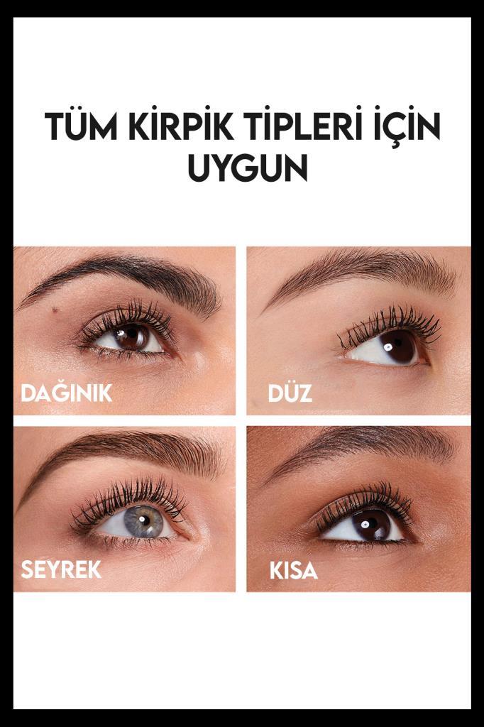 24'lü Long Sansation Hacimli Uzun Kirpik Etkisi Yaratan Siyah Maskara