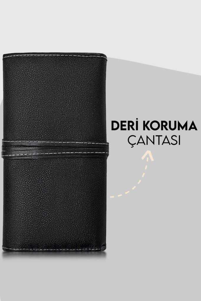 24'lü Profesyonel Makyaj Fırça Seti Siyah Renk
