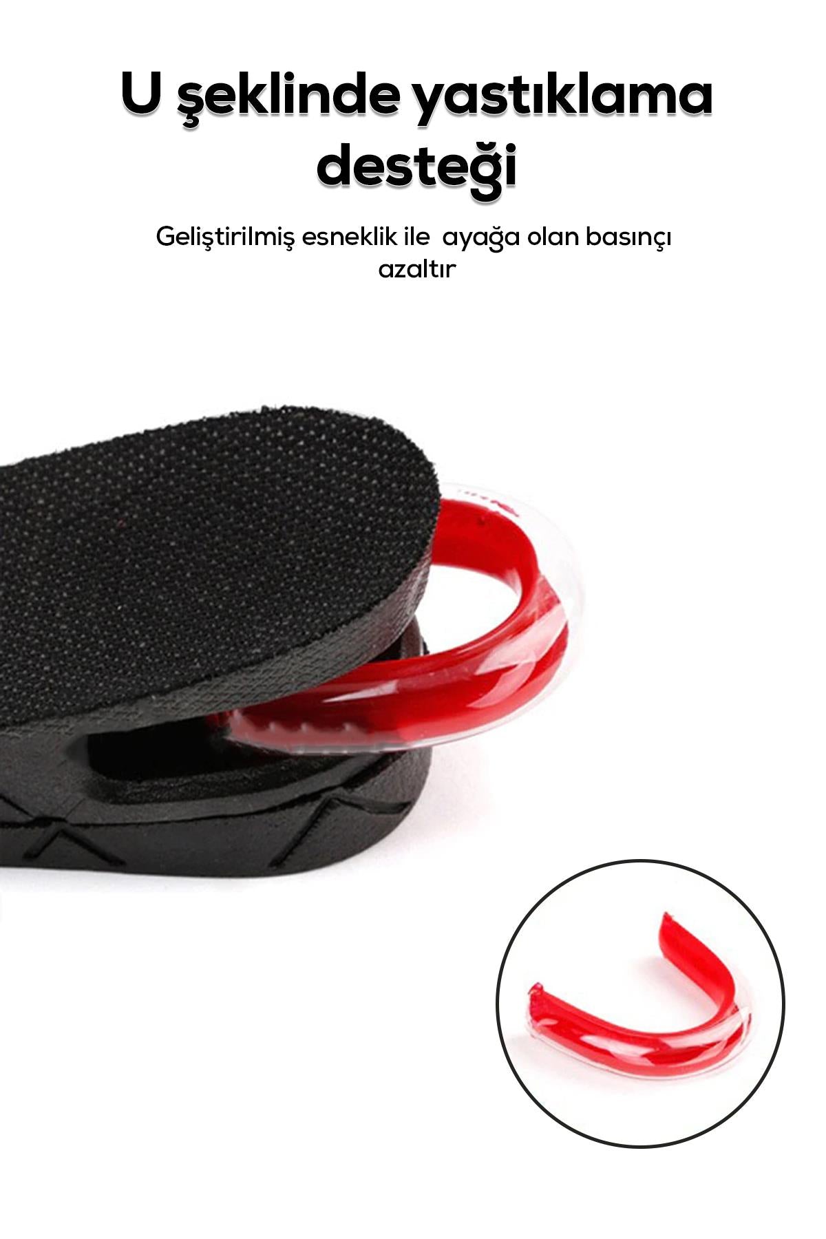 3 Cm Gizli Topuk Hava Yastıklı Boy Uzatıcı Tabanlık