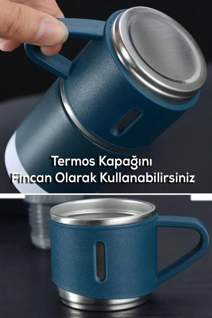 3'lü Termos Bardak Seti Gri