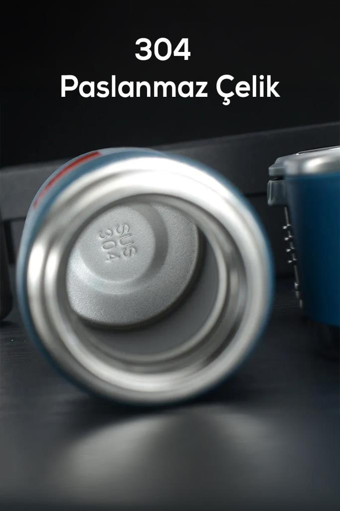 3'lü Termos Bardak Seti Gri