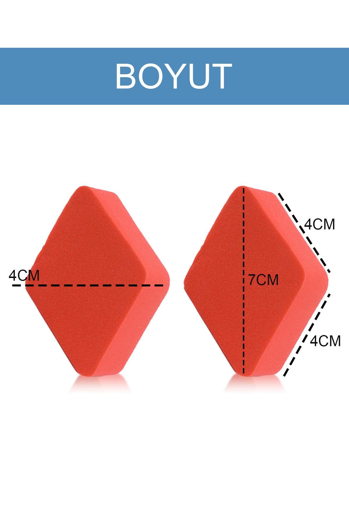 4'lü Baklava Şekilli Makyaj Süngeri