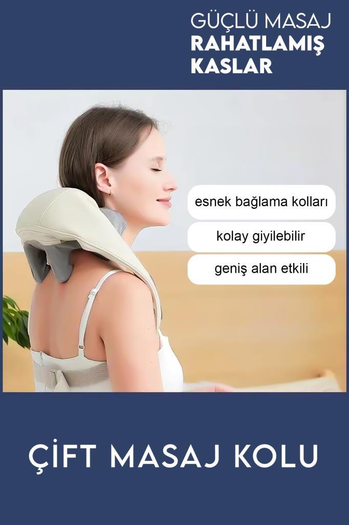 Kollu Masaj Aleti Krem Renk Küçük Model