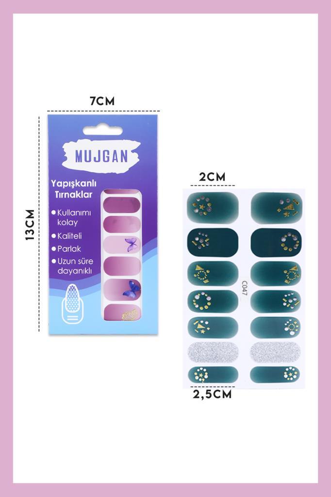 5 Adet Tırnak Stickerı ve 2 Adet Törpü Seti