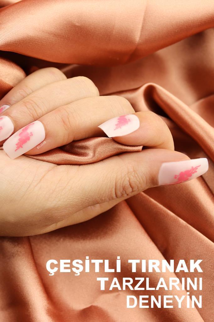 5 Farklı Desenli 12'li Takma Tırnak Seti T78