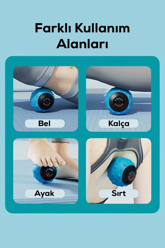 5 Kademeli Mini Taşınabilir Titreşimli Masaj Topu