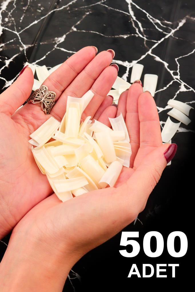 500'lü Takma Tırnak Seti Beyaz MJGN-138