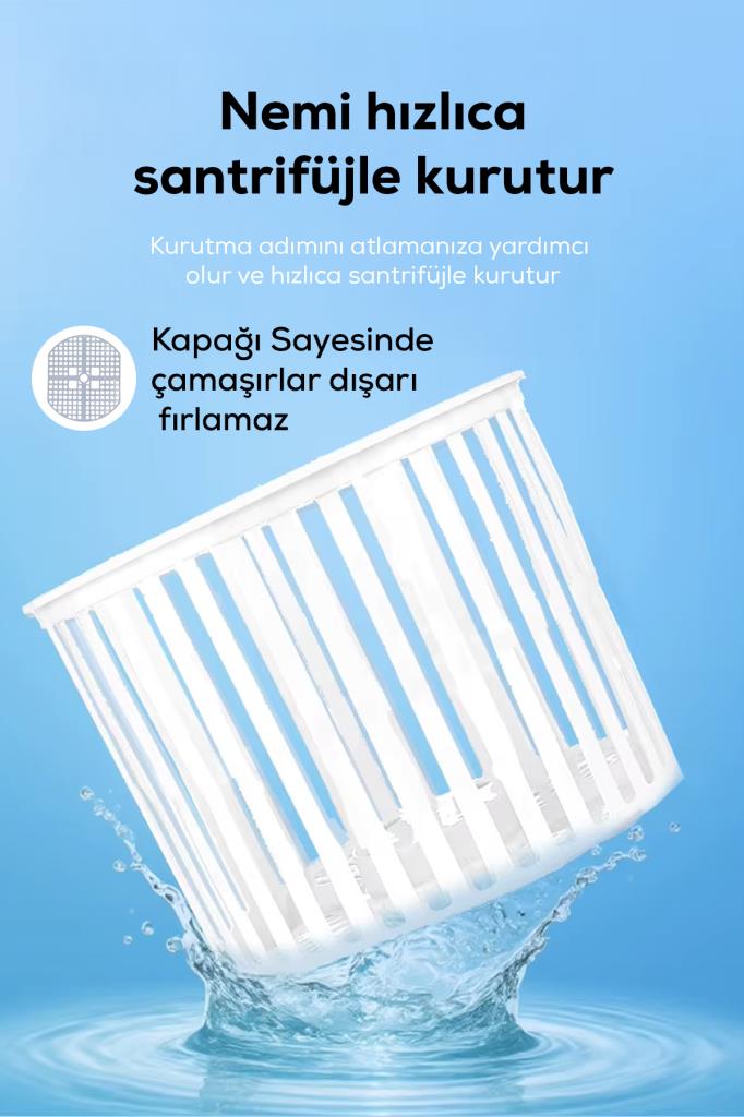 6 Kg Mini Taşınabilir Çamaşır ve Ayakkabı Yıkama Makinesi