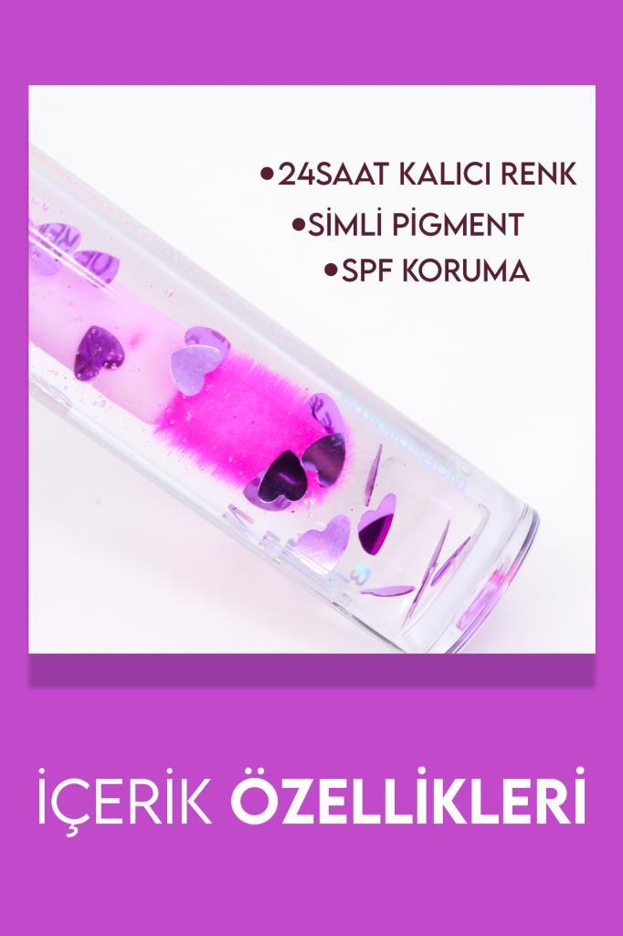 6'lı Kalp Tasarımlı Dudak Nemlendiricisi