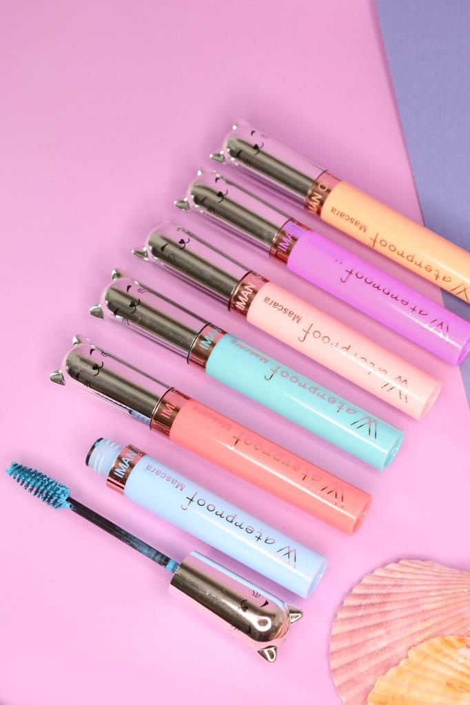 6'lı Set Sevimli Kedi Desenli Waterproof Çarpıcı Maskara