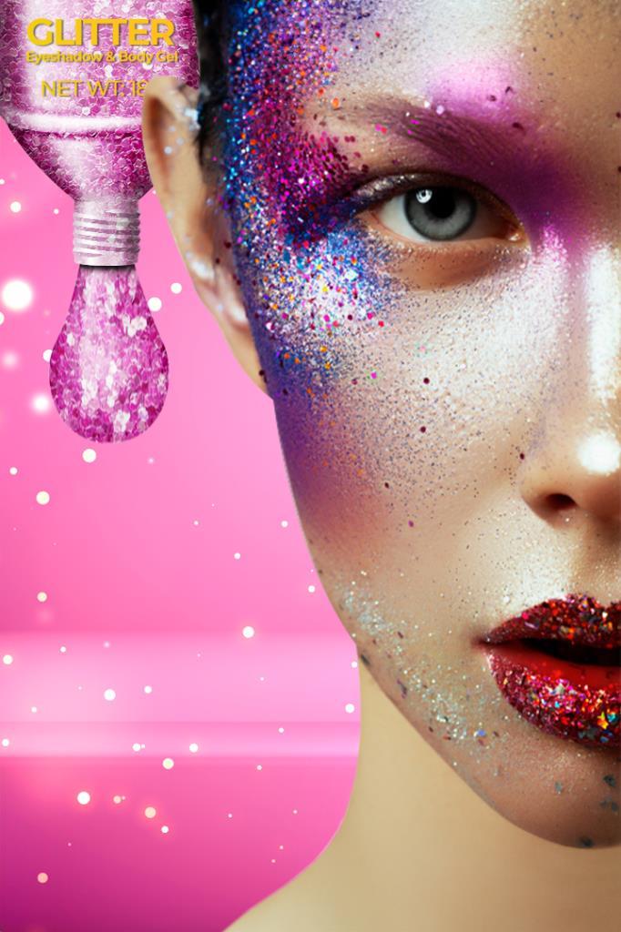 6'lı Tüp Vücut Simi Glitter Jel