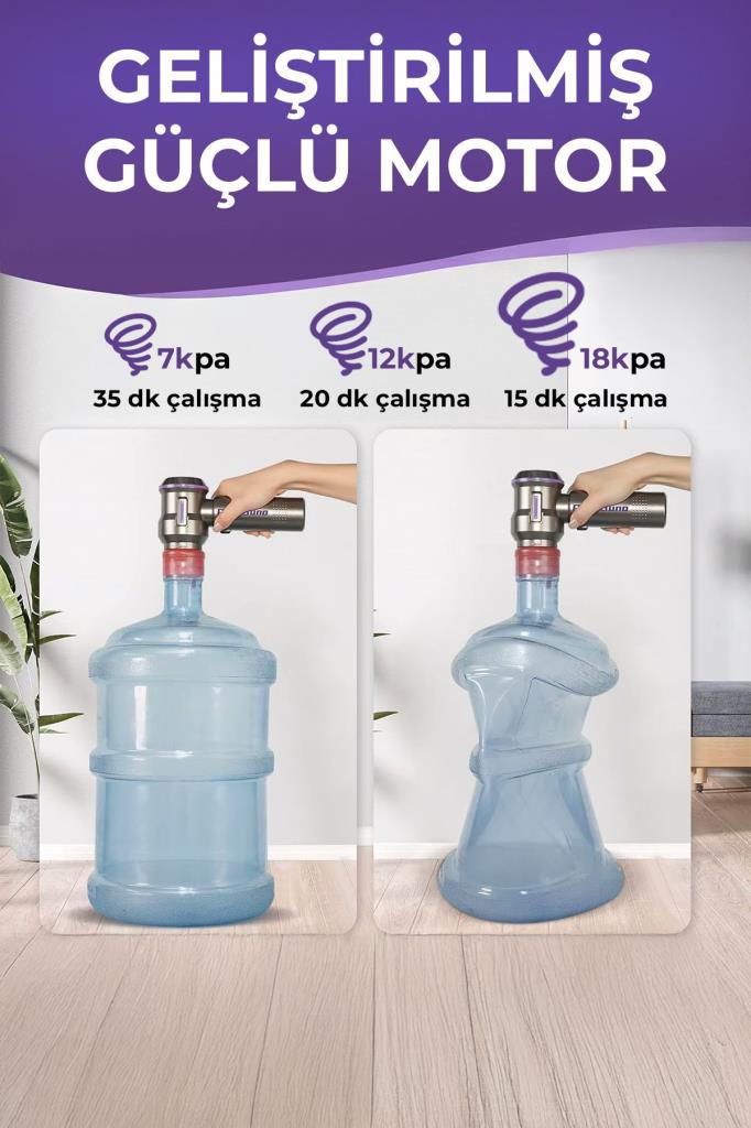 7 Başlıklı Kablosuz Portatif Mini El Süpürgesi