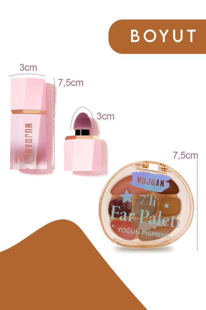 7'li Far Paleti Ve Sıvı Allık Seti No 1