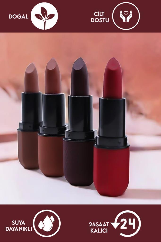 8'li Look Nude Matte Kuru Ruj