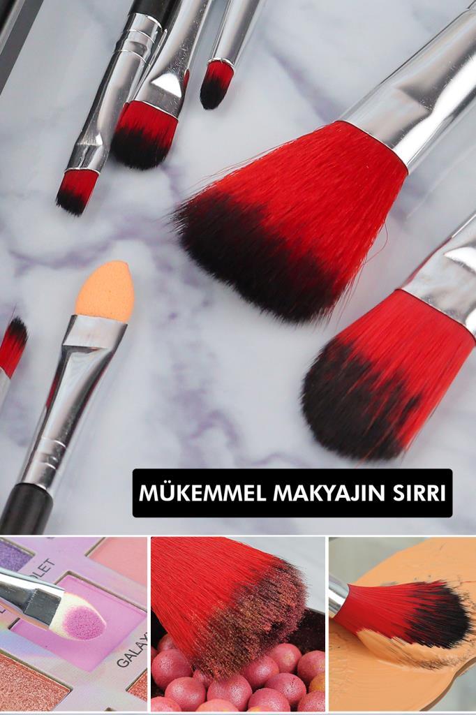 7'li Teneke Fırça Seti Siyah Renk