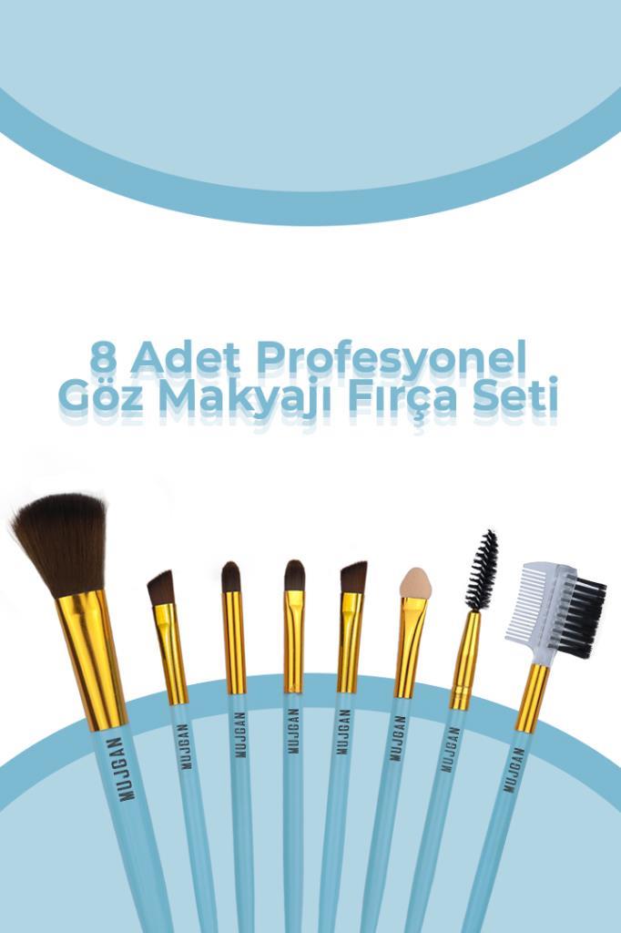 8'li Kutulu Mavi Rengi Fırça Seti