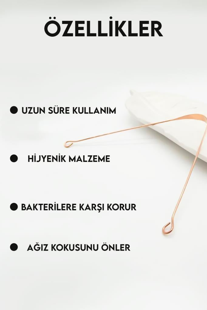 Bakır Dil Temizliyici Dil Sıyırıcı