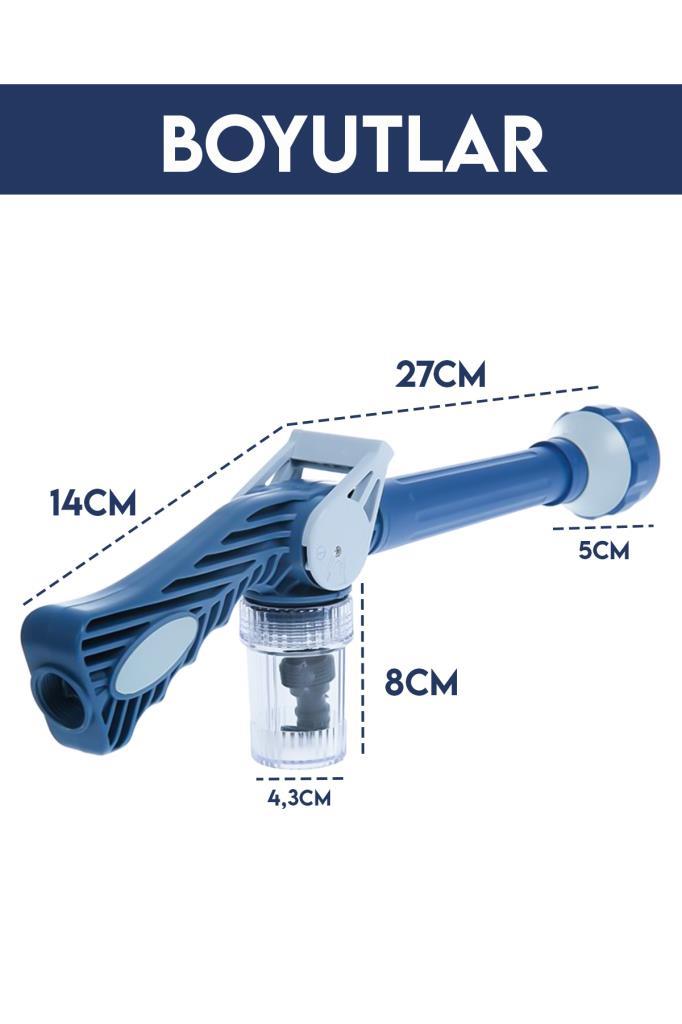 Basınçlı Oto Araç Yıkama Hazneli Su Tabancası Başlığı