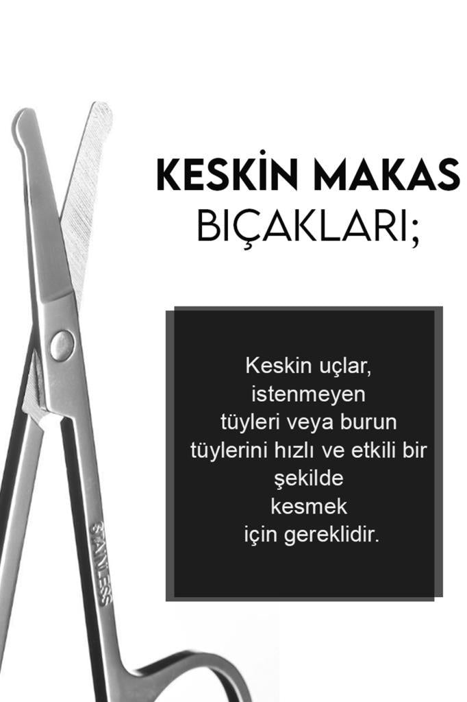 Burun Makası Gümüş Paslanmaz Çelik