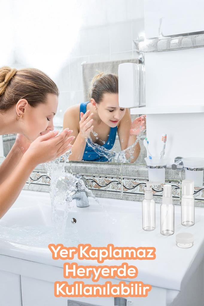 Çantalı 5’li Seyahat Boy Mini Şişe Seti Pembe Renk