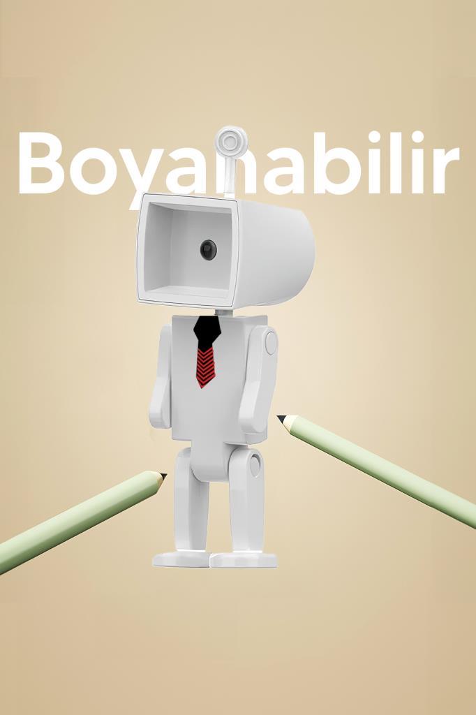 Çok Amaçlı Robot Şekilli Gece Lambası Beyaz Kare