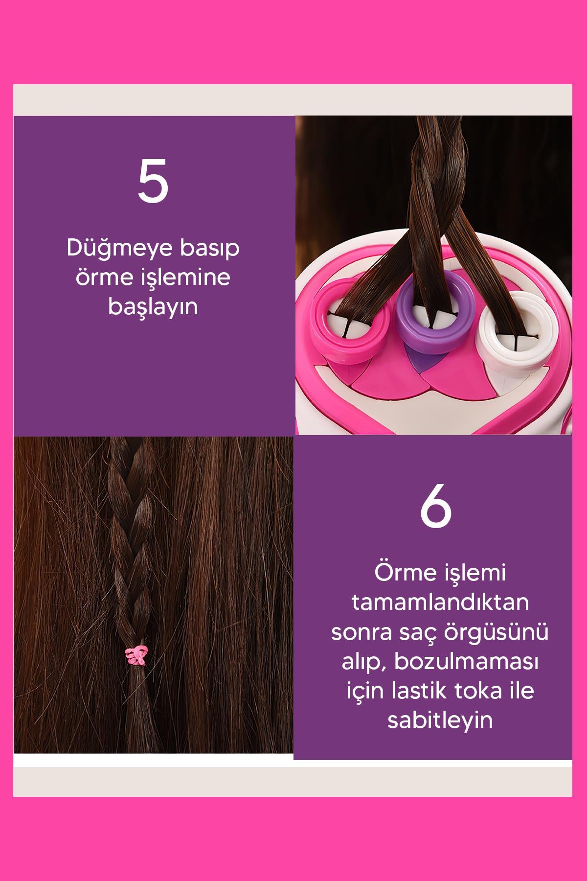Pilli Saç Örgü Makinesi