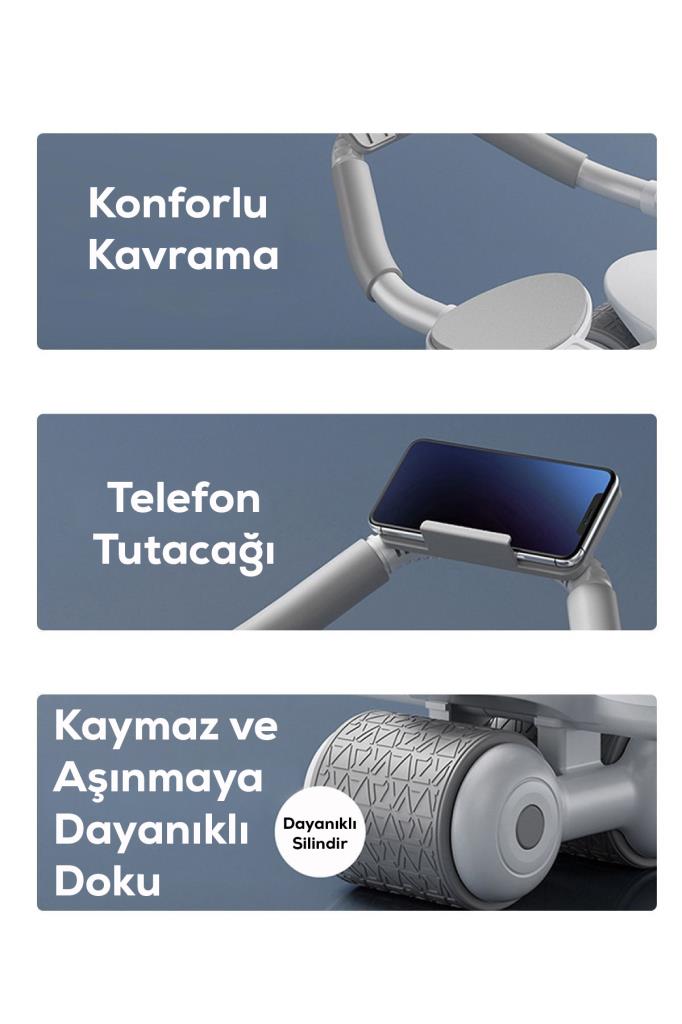 Dijital Ekranlı, Dirsek Destekli, Zamanlayıcılı AB Roller Karın ve Bel Egzersiz Aleti