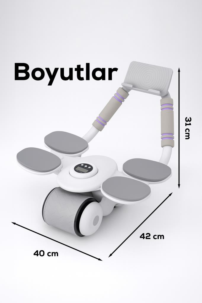 Dijital Ekranlı, Dirsek Destekli, Zamanlayıcılı AB Roller Karın ve Bel Egzersiz Aleti