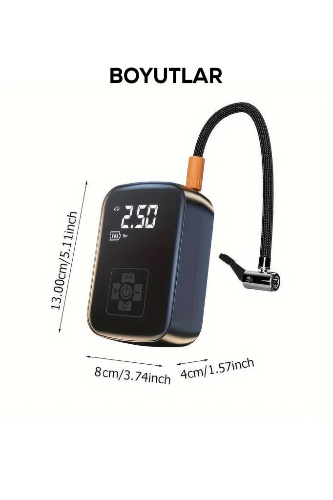 Dijital Şarj Edilebilir Hava Kompresörü