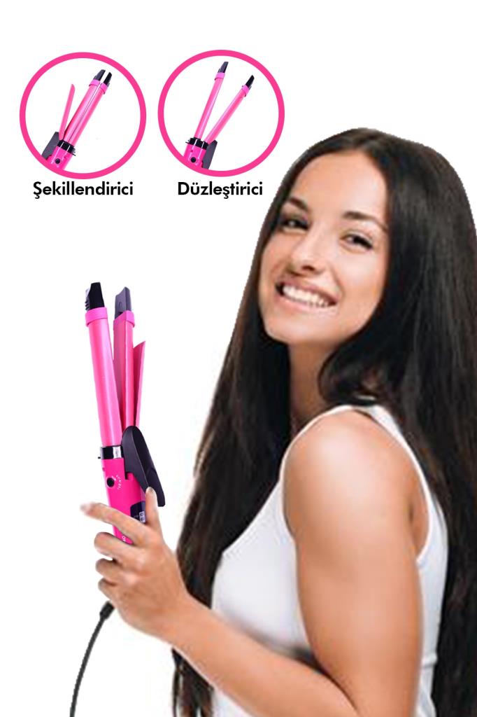 DP-07 İkili Saç Güzellik Seti Pembe Renk