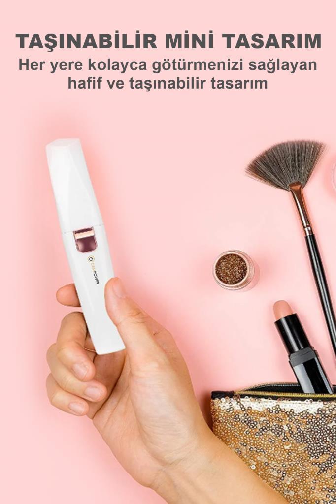 DP-63 2 Başlıklı Flawless Yüz Tüy Alıcı Kaş Bıyık Kıl Epilasyon Aleti