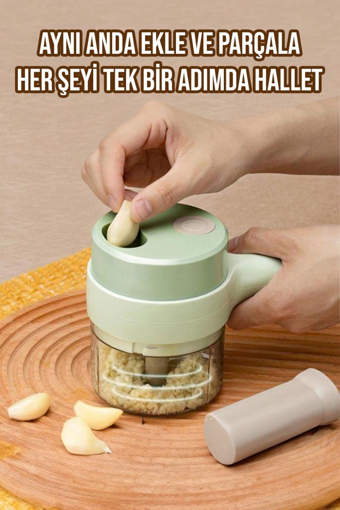 El Tutmalı Şarjlı Mini Doğrayıcı