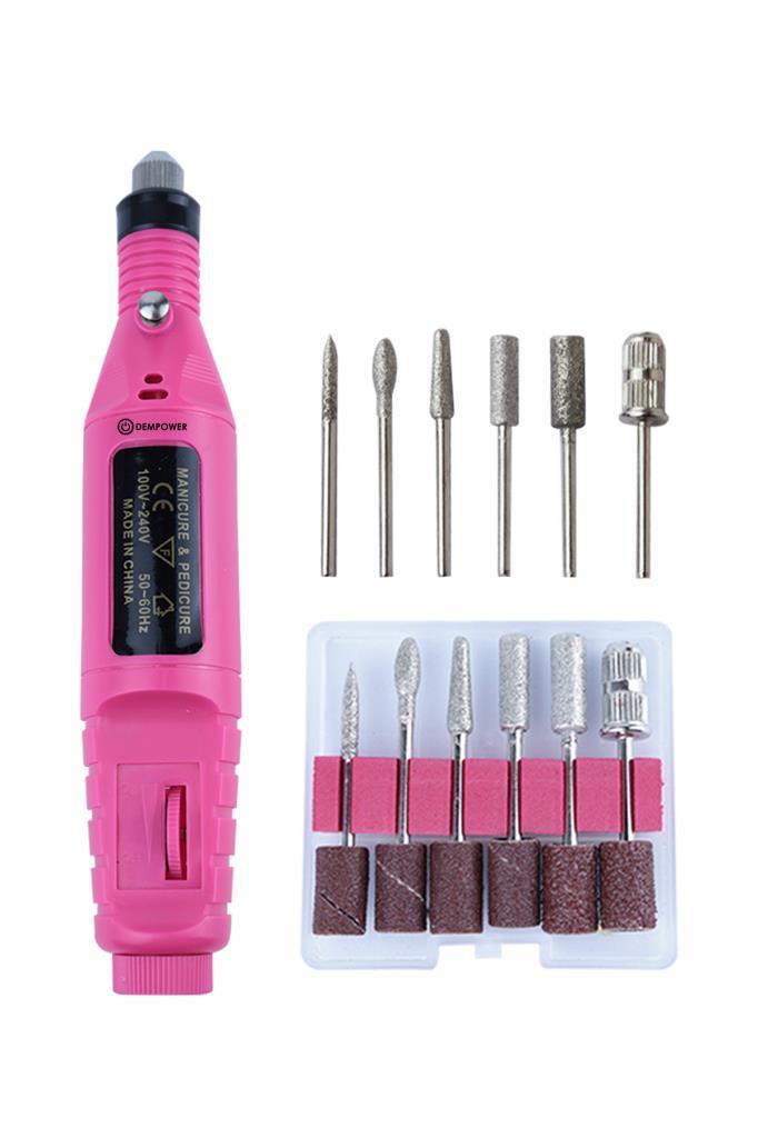 Elektrikli Manikür-Pedikür-Törpü Makinesi Pembe Renk