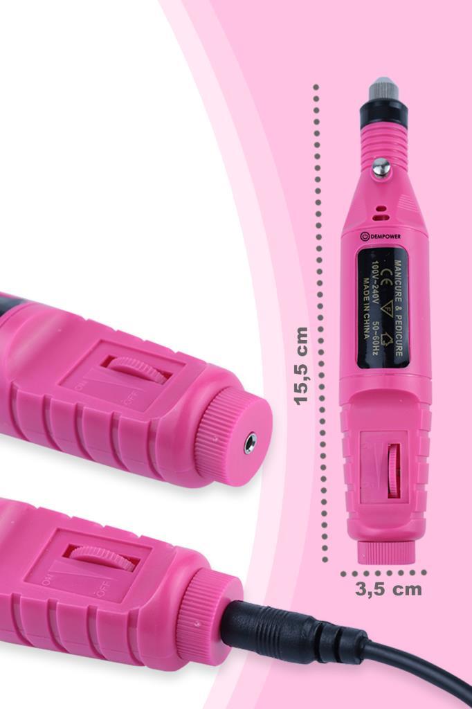 Elektrikli Manikür-Pedikür-Törpü Makinesi Pembe Renk