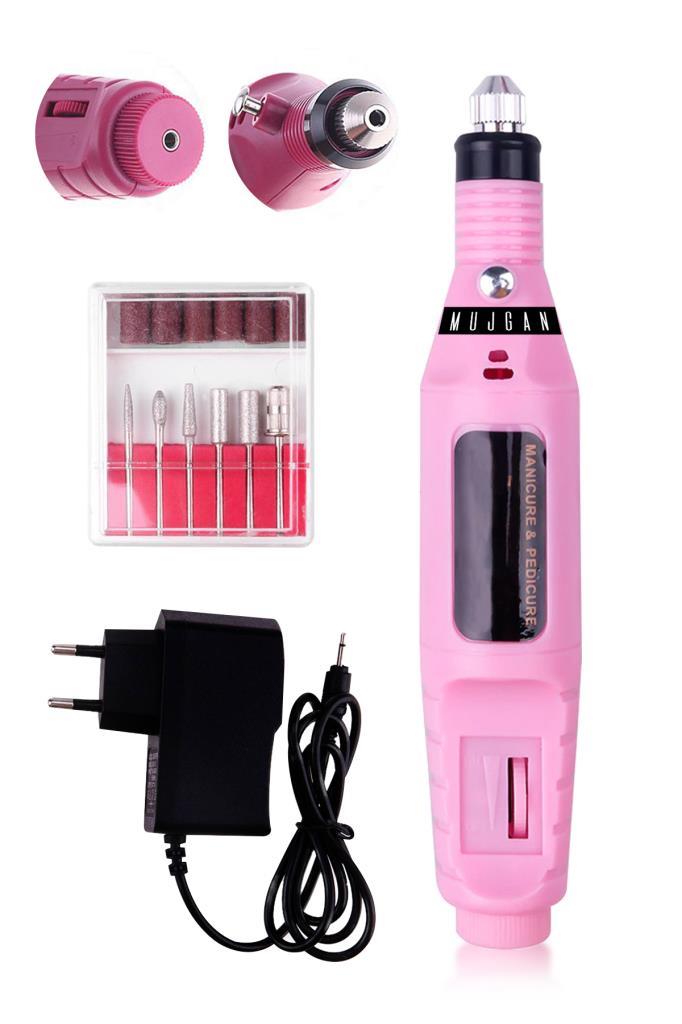 Elektrikli Manikür-Pedikür-Törpü Makinesi Pembe Renk