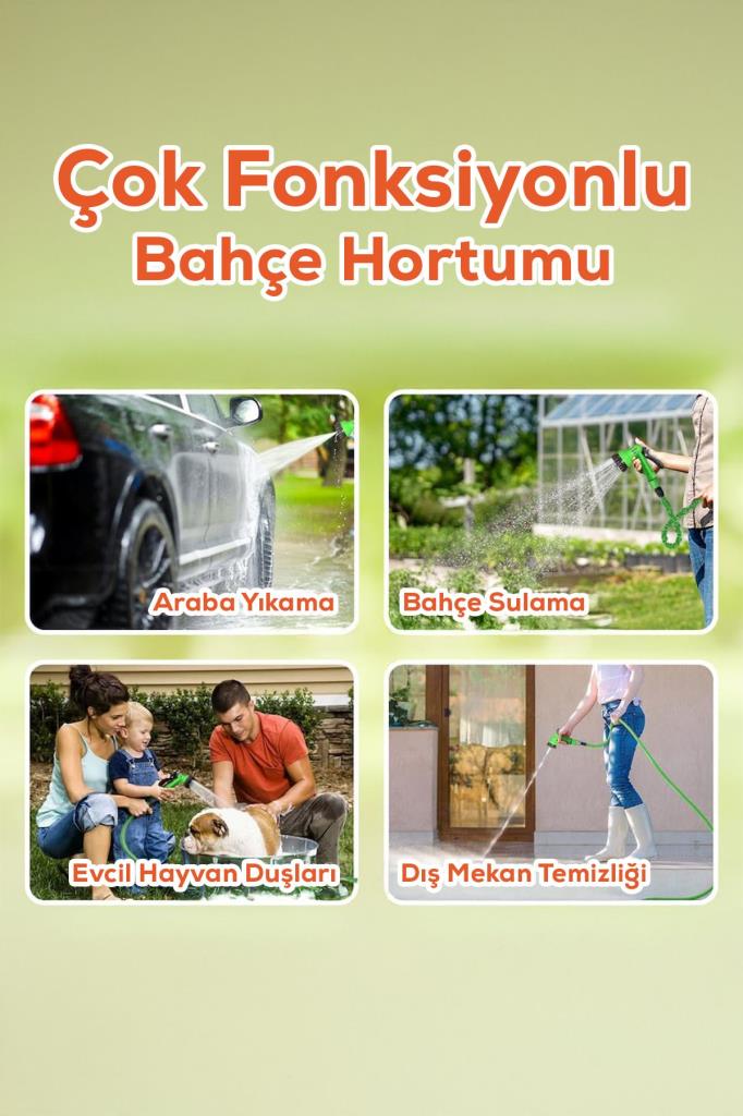 Esnek Uzayabilen Bahçe Hortumu 30M